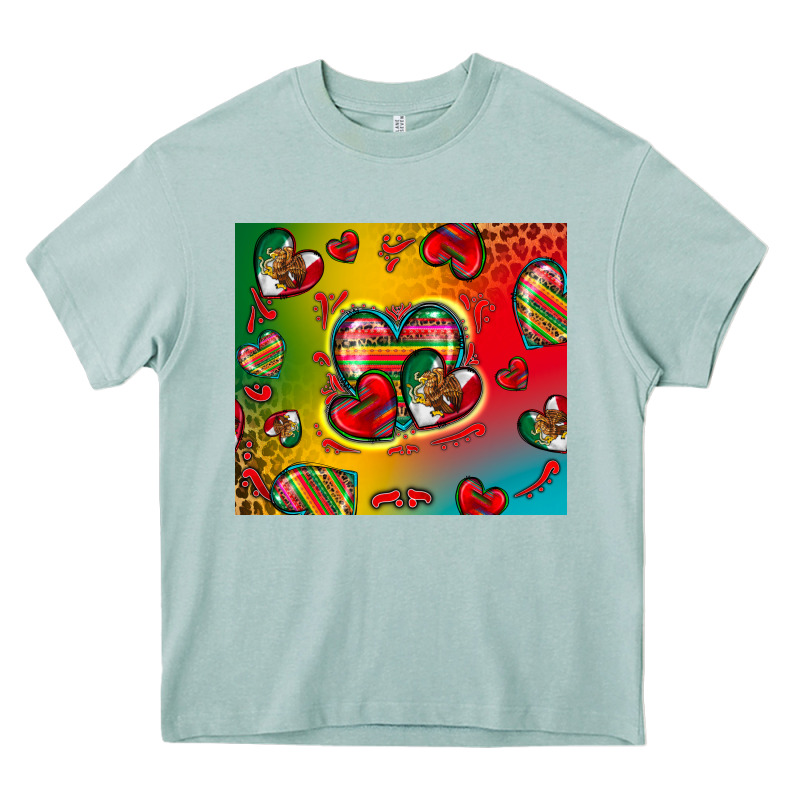 Mexico Hearts Heavy Core Tee by Zillion Design Studio | Teevron