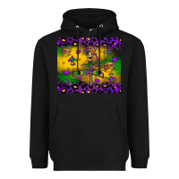Black mardi gras street lights Heavyweight Hoodie - LillyAllenDesigns
