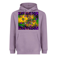 Lavender mardi gras street lights Heavyweight Hoodie - LillyAllenDesigns