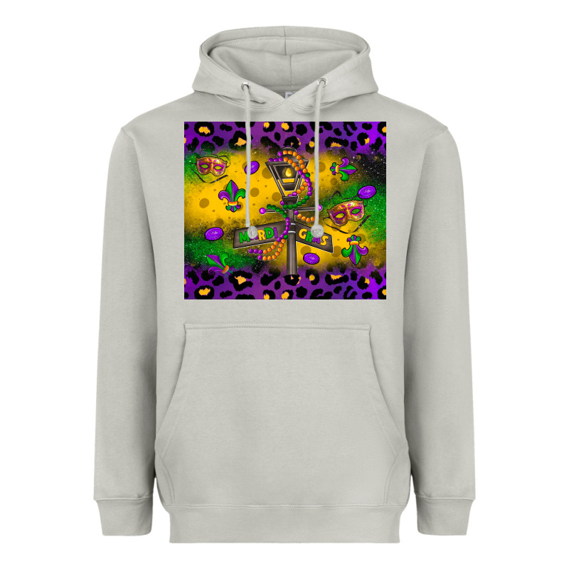 Mardi Gras Street Lights Heavyweight Hoodie by LillyAllenDesigns | Teevron
