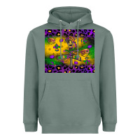 Sage mardi gras street lights Heavyweight Hoodie - LillyAllenDesigns