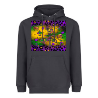 Smoke mardi gras street lights Heavyweight Hoodie - LillyAllenDesigns