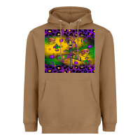 Toasted Coconut mardi gras street lights Heavyweight Hoodie - LillyAllenDesigns