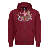 Burgundy ill be in my office Zipper Hoodie - MaliasSmallBusiness