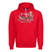 Red ill be in my office Zipper Hoodie - MaliasSmallBusiness