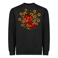 Black boots wood slice ornament Heavyweight Sweatshirt - JahusDesignShop