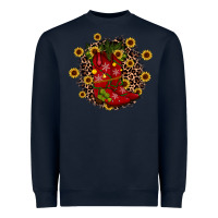 Navy boots wood slice ornament Heavyweight Sweatshirt - JahusDesignShop