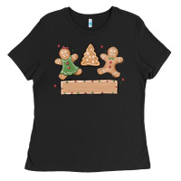 Black gingerbread christmas Ladies Tee - MaliasSmallBusiness
