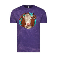 Cloud Purple hareford leopard gemstone Vintage Tee - JahusDesignShop