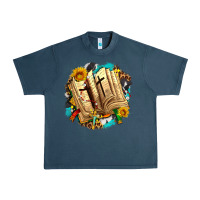 Midnight Navy cross with bible and sunflowers Urban Heavy Tee - AdoDesignShop