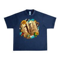 Navy cross with bible and sunflowers Urban Heavy Tee - AdoDesignShop