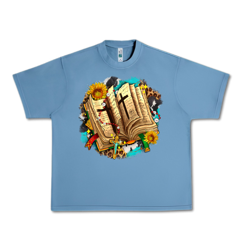 Cross With Bible And Sunflowers Urban Heavy Tee by AdoDesignShop | Teevron