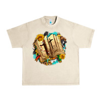 Sandshell cross with bible and sunflowers Urban Heavy Tee - AdoDesignShop