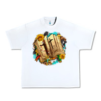 White cross with bible and sunflowers Urban Heavy Tee - AdoDesignShop