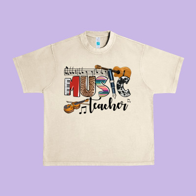 Music Teacher Urban Heavy Tee Designed By Adodesignshop