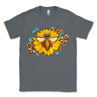 Charcoal Heather bee sunflower leopard Classic Tee - AdoDesignShop