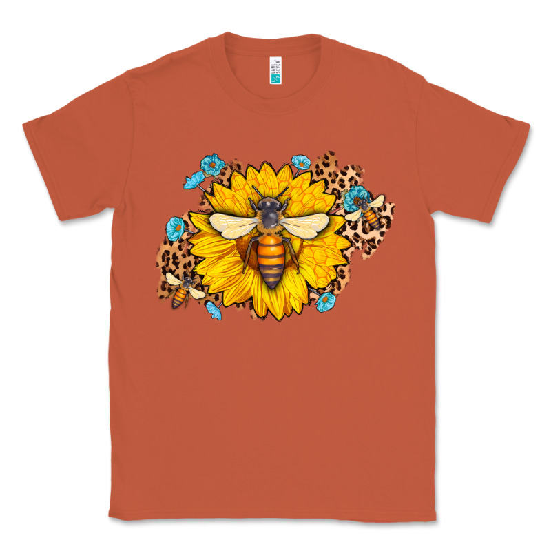 Bee Sunflower Leopard Classic Tee by AdoDesignShop | Teevron
