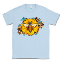 Dusty Blue bee sunflower leopard Classic Tee - AdoDesignShop