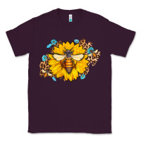 Plum bee sunflower leopard Classic Tee - AdoDesignShop