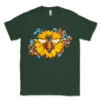 Sports Green bee sunflower leopard Classic Tee - AdoDesignShop