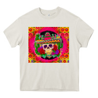 Cream mexican skull Heavy Core Tee - Zillion Design Studio