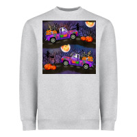 Halloween Spooky Truck Seamless Pattern Heavyweight Sweatshirt | Teevron