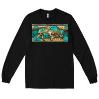 Black western  bison wild soul turquoise's gemstones  license plate template Long Sleeve Tee - BarkalooDesign