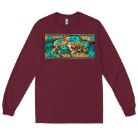Burgundy western  bison wild soul turquoise's gemstones  license plate template Long Sleeve Tee - BarkalooDesign