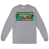 Heather Grey western  bison wild soul turquoise's gemstones  license plate template Long Sleeve Tee - BarkalooDesign