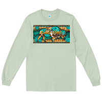 Matcha western  bison wild soul turquoise's gemstones  license plate template Long Sleeve Tee - BarkalooDesign