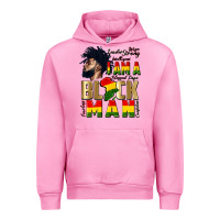Fuchsia Pink i am a black man Urban Hoodie - CowGirlArtShop