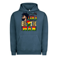 Pigment Midnight Navy i am a black man Urban Hoodie - CowGirlArtShop