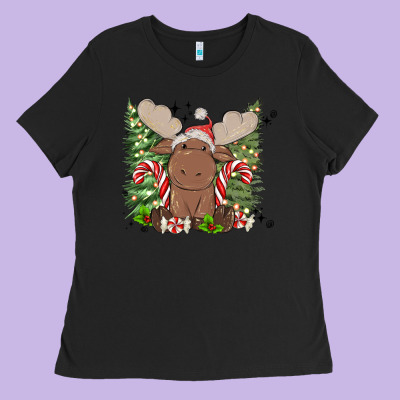 Ladies Tee christmas reindeer