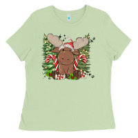 Matcha christmas reindeer Ladies Tee - MaliasSmallBusiness