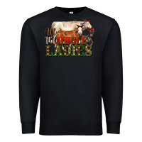 Black all the jingle ladies christmas cows Premium Sweatshirt - LillyAllenDesigns