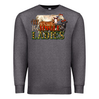 Charcoal Heather all the jingle ladies christmas cows Premium Sweatshirt - LillyAllenDesigns