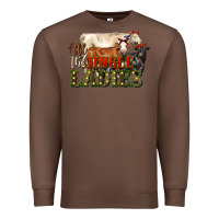 Chestnut all the jingle ladies christmas cows Premium Sweatshirt - LillyAllenDesigns