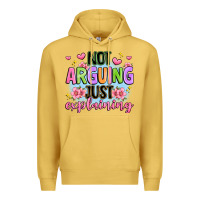 Antique Gold not arguing just explaining Premium Hoodie - JahusDesignShop