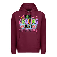 Burgundy not arguing just explaining Premium Hoodie - JahusDesignShop