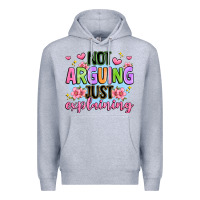 Heather Grey not arguing just explaining Premium Hoodie - JahusDesignShop