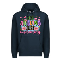 Navy not arguing just explaining Premium Hoodie - JahusDesignShop
