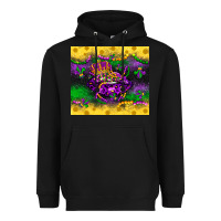 Black mardi gras lips Heavyweight Hoodie - LillyAllenDesigns