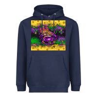 Navy mardi gras lips Heavyweight Hoodie - LillyAllenDesigns