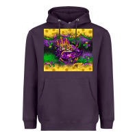Plum mardi gras lips Heavyweight Hoodie - LillyAllenDesigns