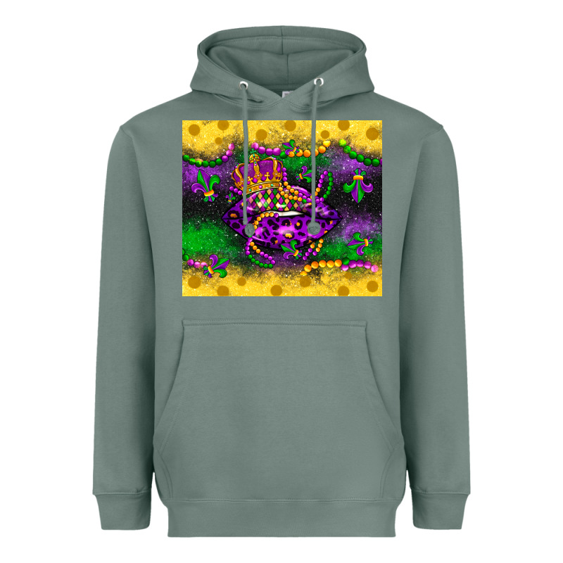 Mardi Gras Lips Heavyweight Hoodie by LillyAllenDesigns | Teevron