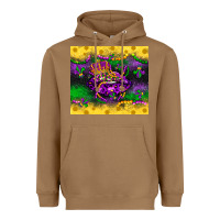 Toasted Coconut mardi gras lips Heavyweight Hoodie - LillyAllenDesigns