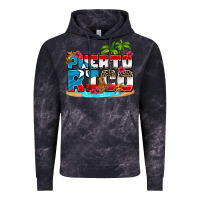 Cloud Black puerto rico and flowers with frog Vintage Hoodie - AdoDesignShop