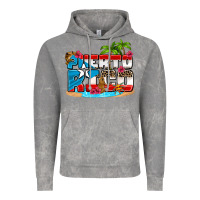 Cloud Rock puerto rico and flowers with frog Vintage Hoodie - AdoDesignShop