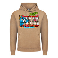 Vintage Coffee puerto rico and flowers with frog Vintage Hoodie - AdoDesignShop