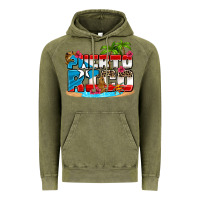 Vintage Olive puerto rico and flowers with frog Vintage Hoodie - AdoDesignShop